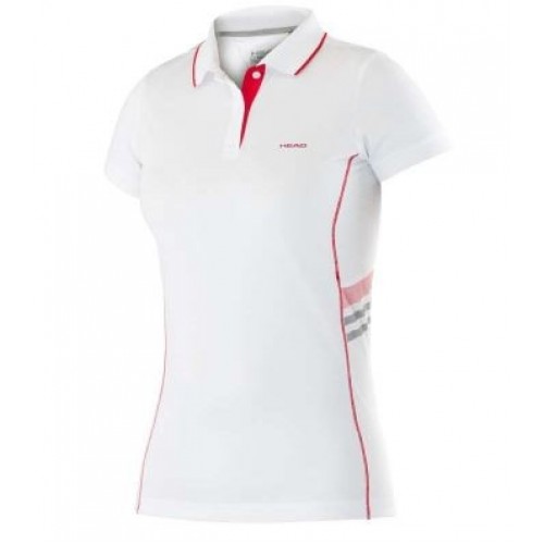 Polo Head Club Fille rouge blanche