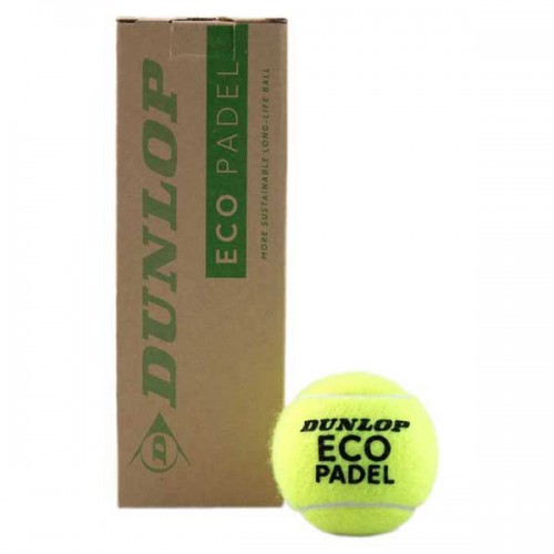 Frasco de 3 Bolas Dunlop Eco padel Frasco de 3 Bolas Dunlop Eco padel