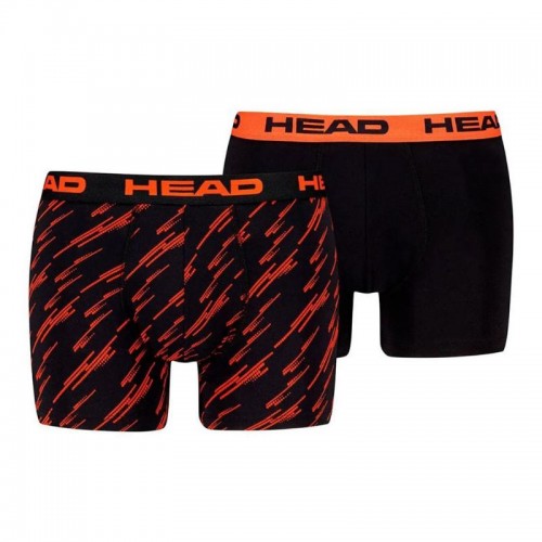 Boxers Cabeça Impressa Laranja Preto 2 Unidades Boxers Cabeça Impressa Laranja Preto 2 Unidades