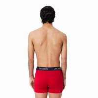 Lacoste Pique Boxer Bleu Marine Blanc Rouge 3 unités