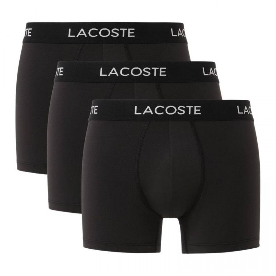 Boxer Lacoste Piqué Noir 3 Unités
