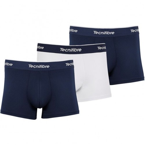 Tecnifibre Boxers Branco Marinho 3 Unidades Tecnifibre Boxers Branco Marinho 3 Unidades