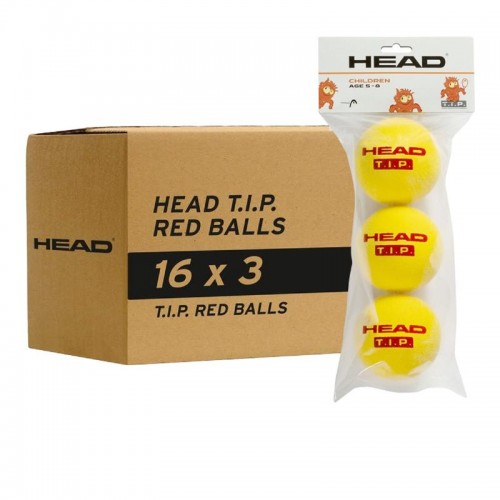 Cajon 48 Pelotas - 16 Packs de 3 uds - Head T.I.P. Rojo Cajon 48 Pelotas - 16 Packs de 3 uds - Head T.I.P. Rojo