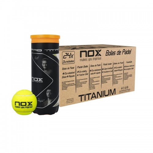Cajon 72 Pelotas - 24 Latas de 3 pcs - Nox Pro Titanium Cajon 72 Pelotas - 24 Latas de 3 pcs - Nox Pro Titanium