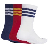 Calcetines Adidas Essentials Pillowed Crew Azul Rojo Blanco 3 Pares
