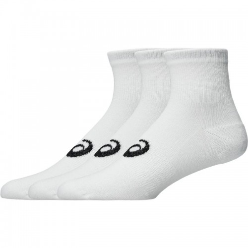 Asics Quarter Glossy White Socks 3 Pairs