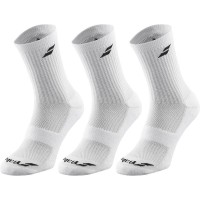 Babolat Medium White Socks 3 Pairs PADELPOINT Babolat Medium White Socks 3 Pairs
