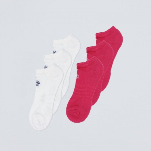 Meias Bidi Badu No Party XXL No show Move Pink White 6 Pares Meias Bidi Badu No Party XXL No show Move Pink White 6 Pares