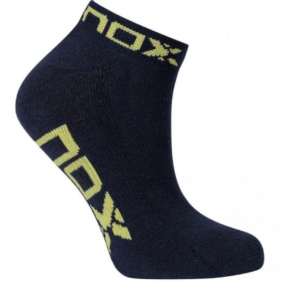 Nox Navy Blue Lime Ankle-Length Socks 1 Pair