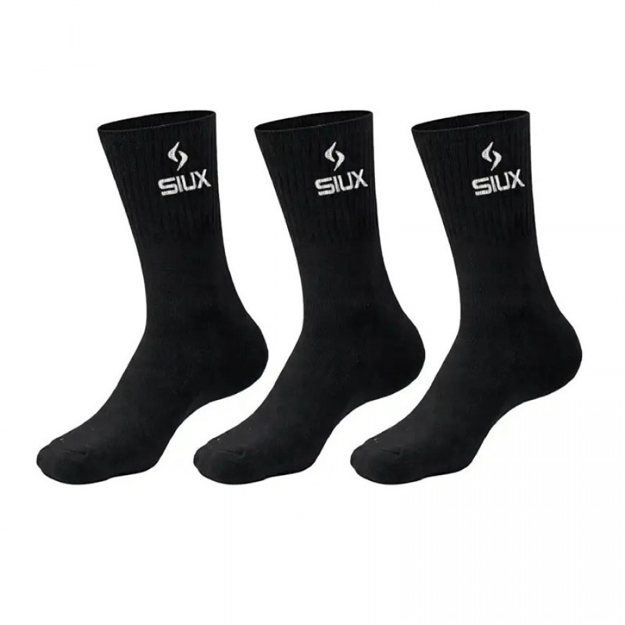 Siux Basic 26 High Shaft Socks Black 3 Pairs