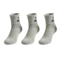 Siux Basic 26 Chaussettes grises mi-mollet, 3 paires