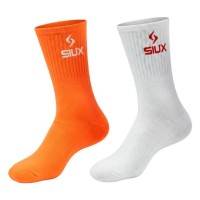 Chaussettes Siux Groove à tige haute Orange Blanc 2 paires