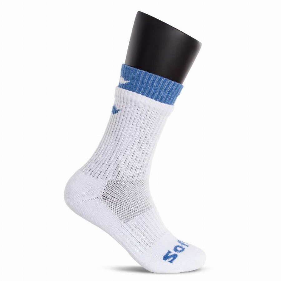Calcetines Softee Doble Blanco Marino 1 Par
