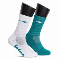 Calcetines Softee Duo Verde Blanco 1 Par