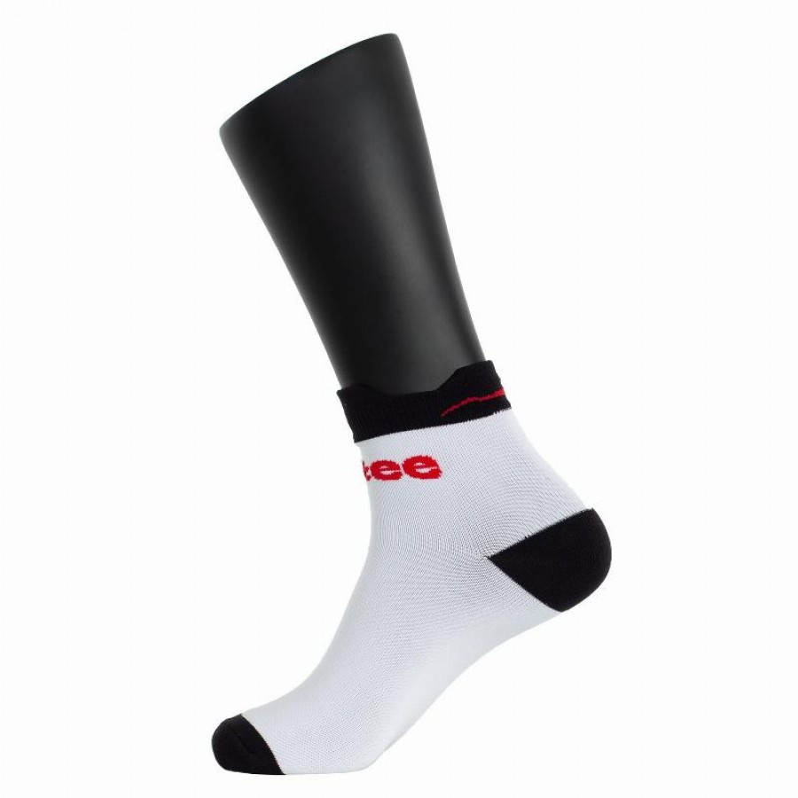 Calcetines Softee Tobilleros Blanco Negro 1 Par