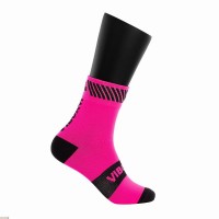 Calcetines Vibora Kait Caña Media Rosa Negro 1 Par