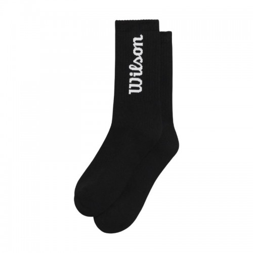 Calcetines Wilson Crew Logo Negro 1 Par