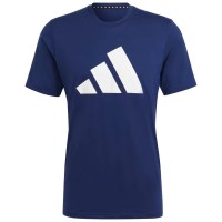Camiseta Adidas Essentials Azul Oscuro Blanco