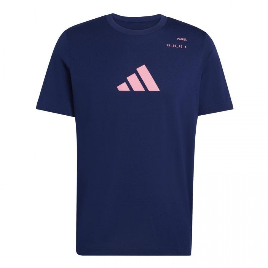 Camiseta Azul Gráfica Padel da Adidas