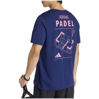 Camiseta Azul Gráfica Padel da Adidas
