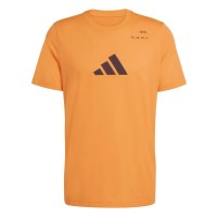 Camiseta Laranja Gráfica Padel da Adidas