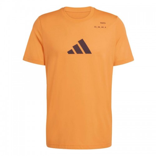 Camiseta Laranja Gráfica Padel da Adidas