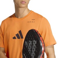 Camiseta Laranja Gráfica Padel da Adidas