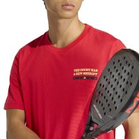 A Adidas Queria Camiseta Vermelha Gráfica