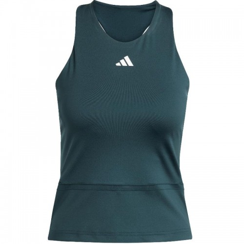 Camiseta Midi Adidas Y-Tank Verde Aurora para Mulheres Camiseta Midi Adidas Y-Tank Verde Aurora para Mulheres