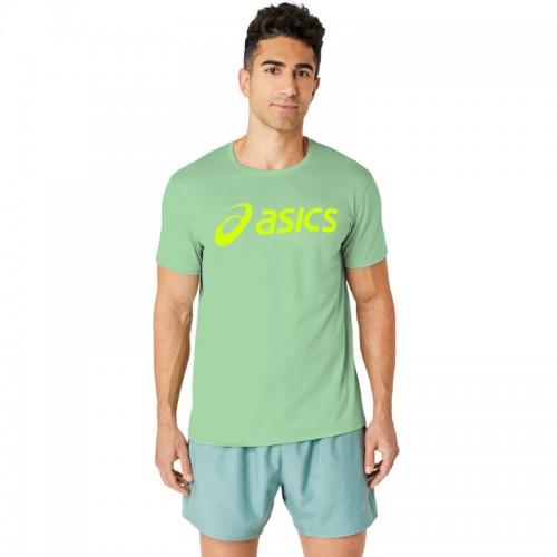 Camiseta Asics Core Celadon Light Fluorescente Amarela Camiseta Asics Core Celadon Light Fluorescente Amarela