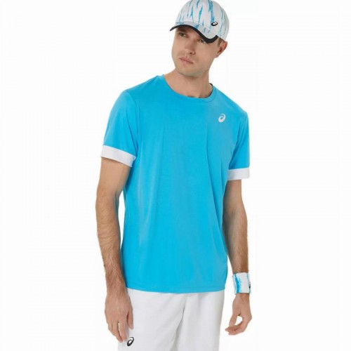 Camiseta Asics Court Aqua Glossy White Camiseta Asics Court Aqua Glossy White