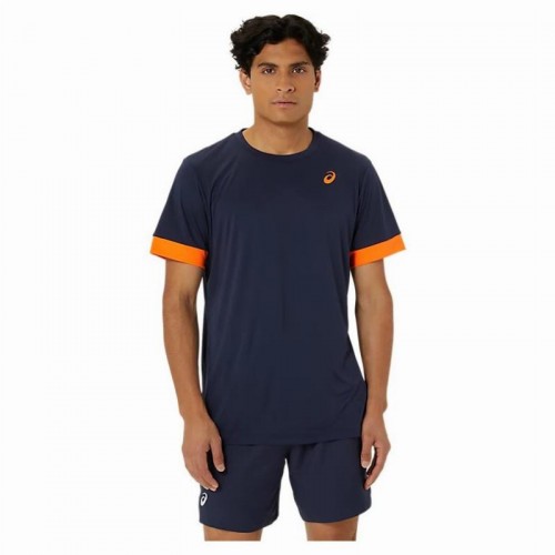 T-Shirt Asics Court Midnight Blue Orange T-Shirt Asics Court Midnight Blue Orange