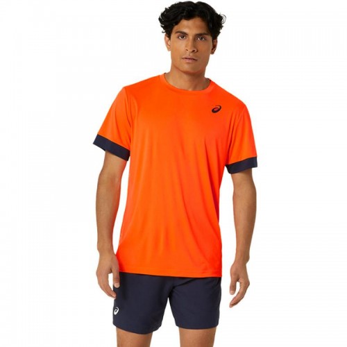 Camiseta Asics Court Laranja Azul Meia-Noite Camiseta Asics Court Laranja Azul Meia-Noite