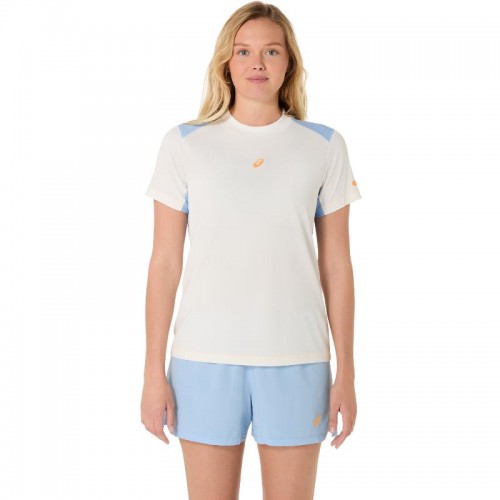 Camiseta Feminina Asics Padel Court Cream Camiseta Feminina Asics Padel Court Cream