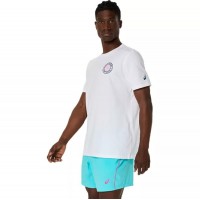 Asics Padel Court Graphic SS Top T-Shirt Blanc