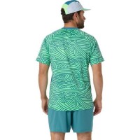 Camiseta Asics Padel Court Print SS Top Verde Pino