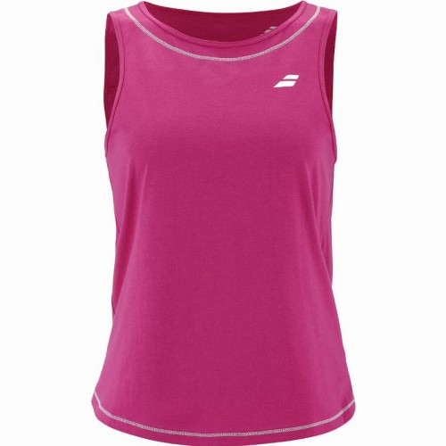 Camiseta Babolat Exercise Cotton Rosa Oscuro Mujer