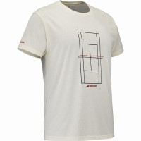 Camiseta Babolat Exercise Message Crema