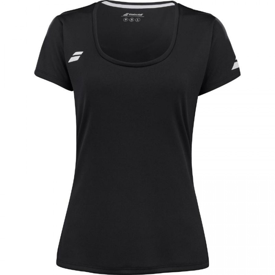 Camiseta Babolat joue Capsleeve Negro Mujer