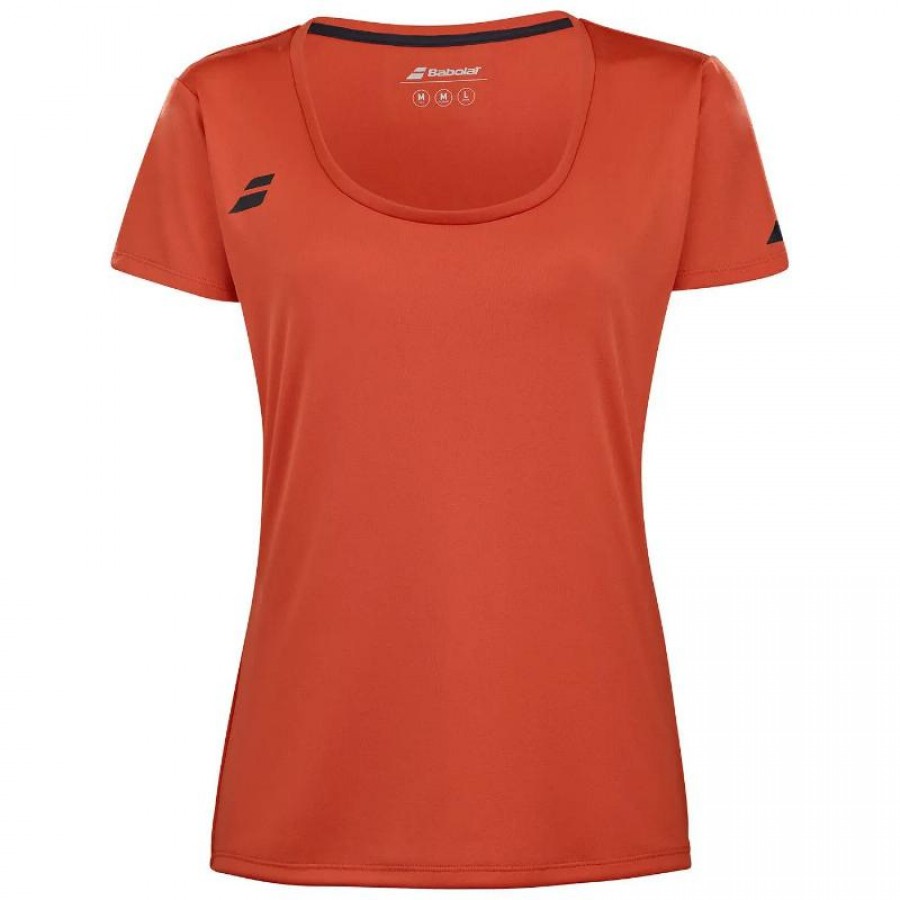 Camiseta Babolat Play Capsleeve Rojo Naranja Junior