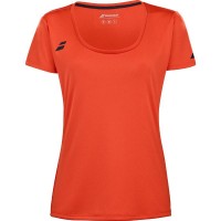 Camiseta Babolat joue Capsleeve Rojo Naranja Mujer