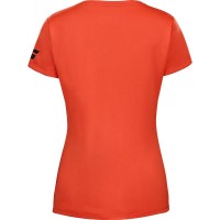 Camiseta Babolat joue Capsleeve Rojo Naranja Mujer