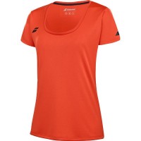 Camiseta Babolat joue Capsleeve Rojo Naranja Mujer
