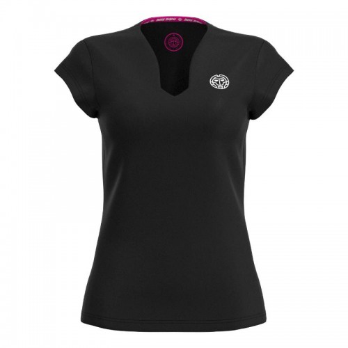 Bidi Badu Crew V-Neck T-Shirt Mulheres Negras Bidi Badu Crew V-Neck T-Shirt Mulheres Negras