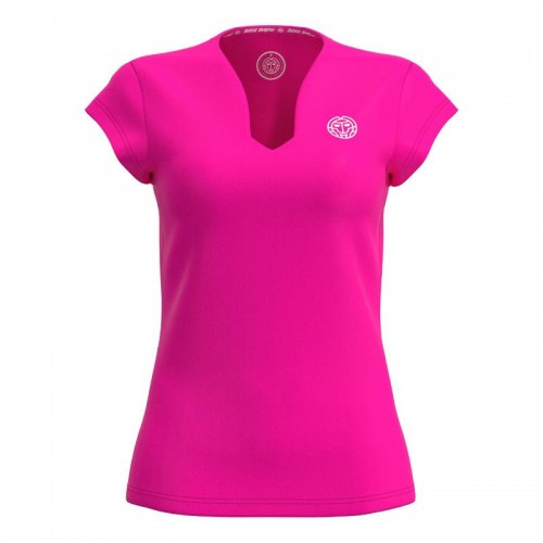 Bidi Badu Crew V-Neck T-Shirt Rosa Mulheres Bidi Badu Crew V-Neck T-Shirt Rosa Mulheres