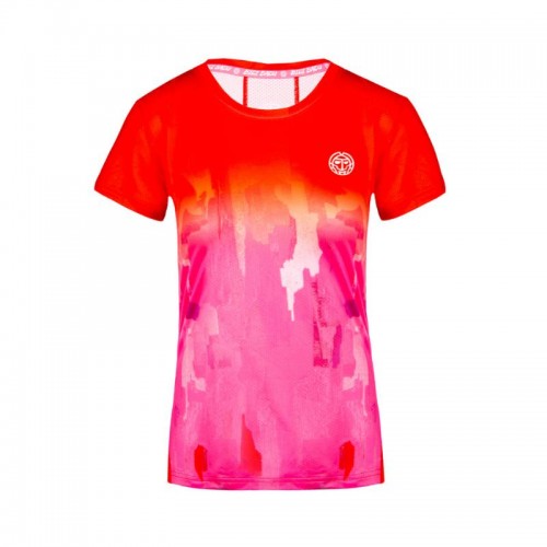 T-shirt Bidi Badu Eve Tech Red Pink Women T-shirt Bidi Badu Eve Tech Red Pink Women