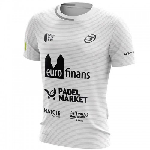 Camiseta Bullpadel Paquito Navarro Linde Branca Júnior Camiseta Bullpadel Paquito Navarro Linde Branca Júnior