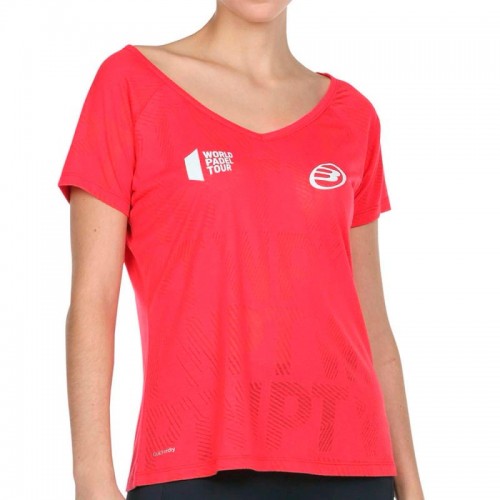 Camiseta Bullpadel Rapolan Carmesi Fluor Camiseta Bullpadel Rapolan Carmesi Fluor
