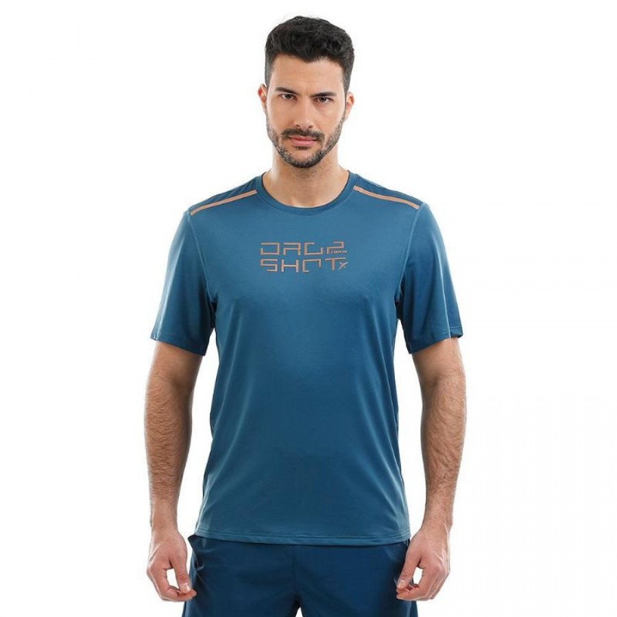 T-shirt bleu Drop Shot Nur - Barata Oferta Outlet