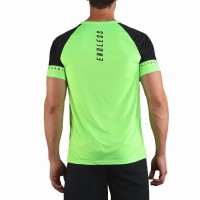T-shirt vert à manches fougueuses sans fin